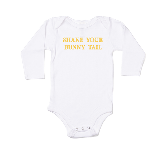 Shake Your Bunny Tail - Bodysuit (White, Long Sleeve)