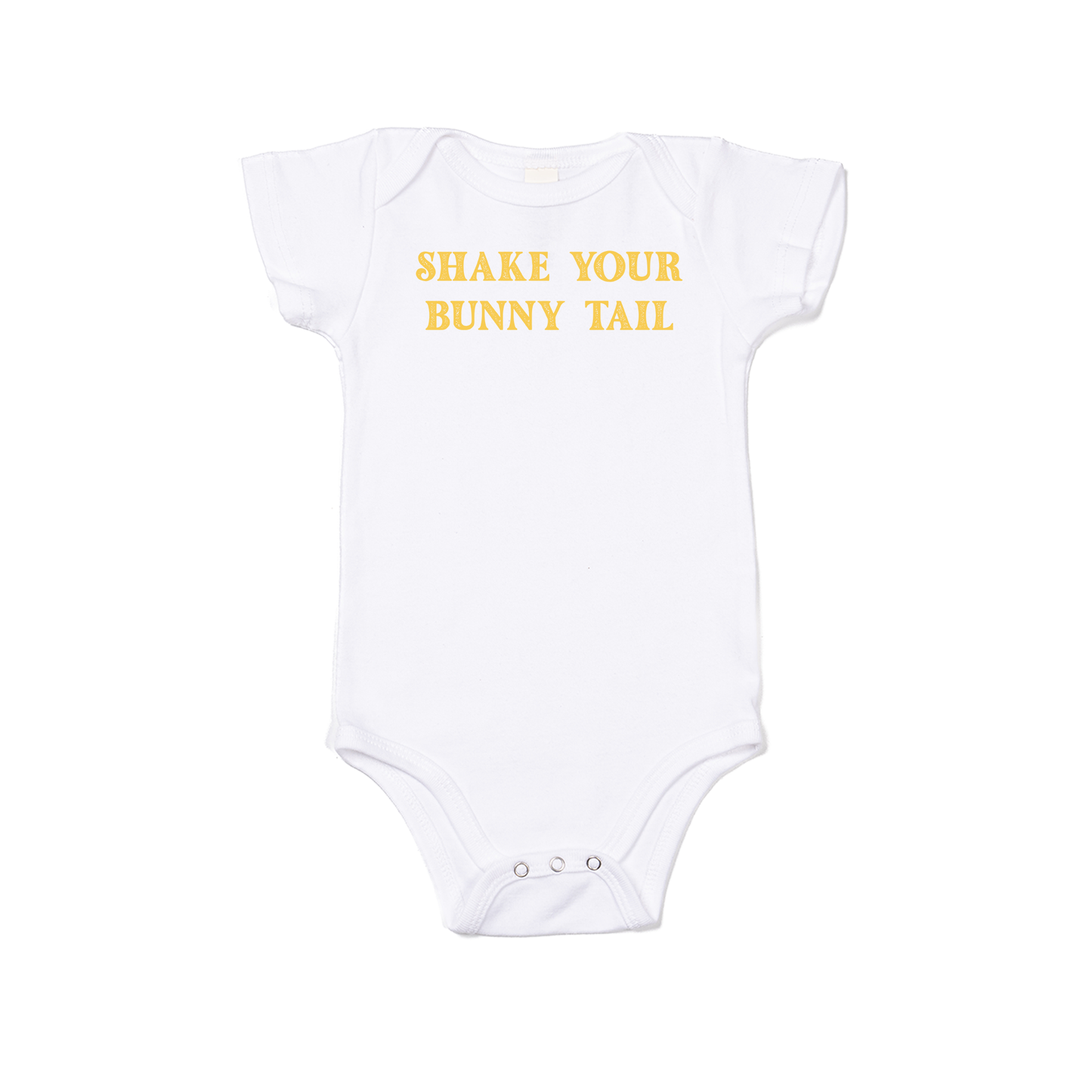 Shake Your Bunny Tail - Bodysuit (White, Short Sleeve)