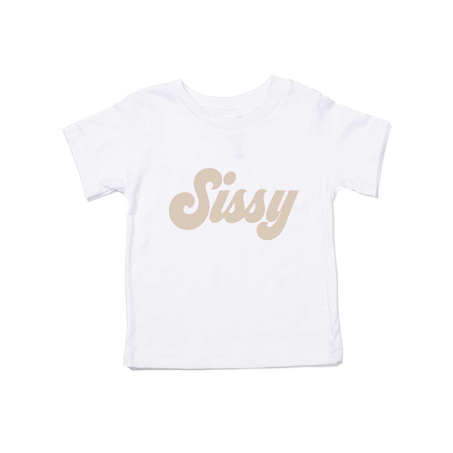 Sissy (Retro, Stone) - Kids Tee (White)