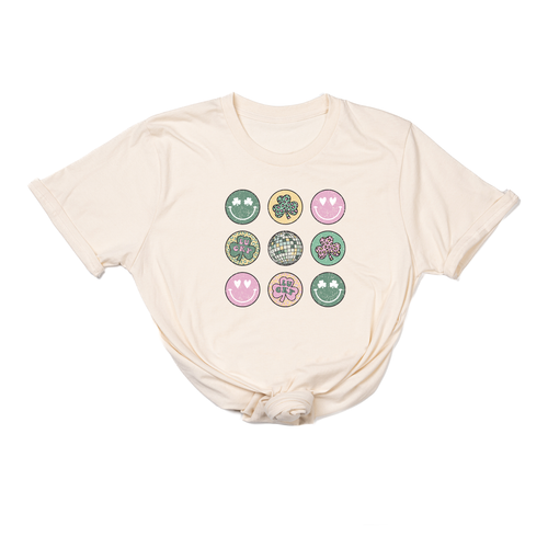 Smiley Clover Disco (St. Patrick's) - Tee (Natural)