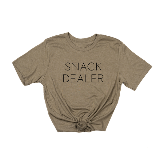Snack Dealer (Black) - Tee (Olive)