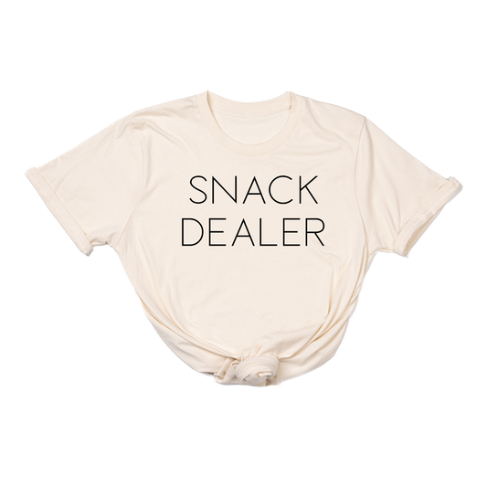 Snack Dealer (Black) - Tee (Natural)
