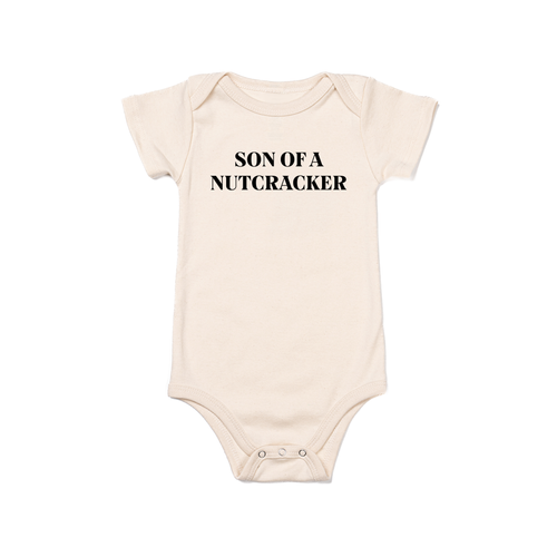 Son of a Nutcracker (Black) - Bodysuit (Natural, Short Sleeve)
