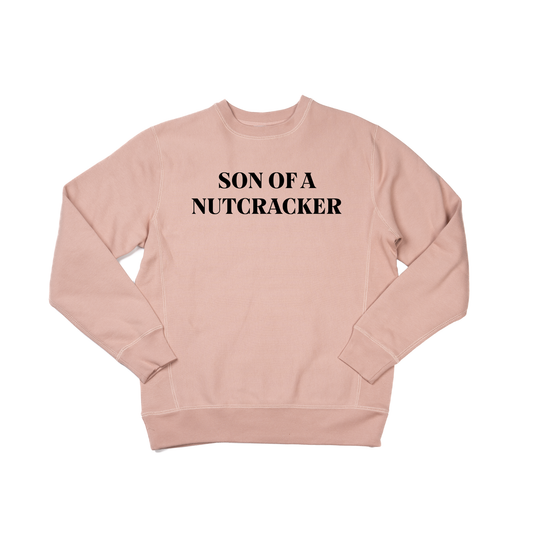 Son of a Nutcracker (Black) - Heavyweight Sweatshirt (Dusty Rose)