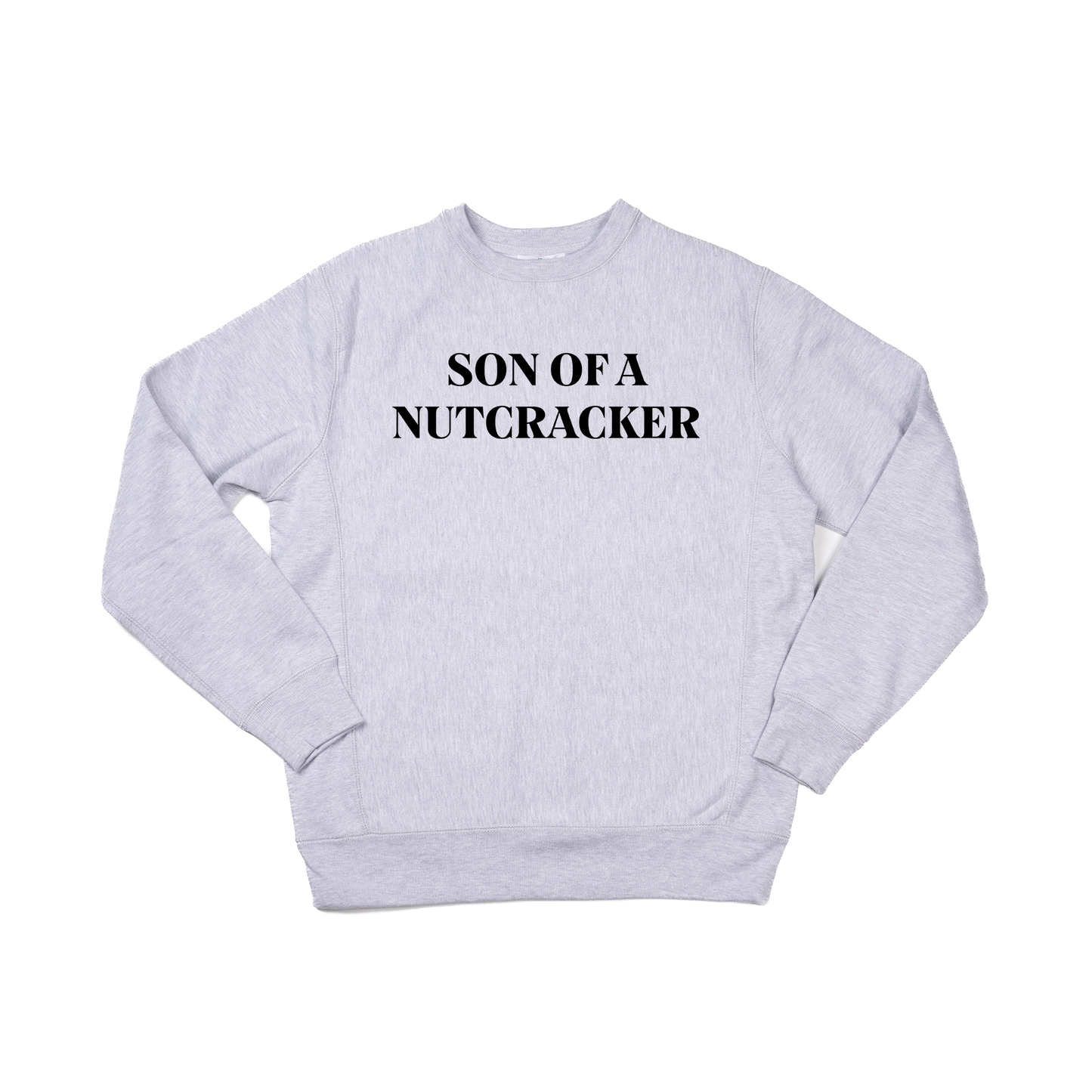 Son of a Nutcracker (Black) - Heavyweight Sweatshirt (Heather Gray)