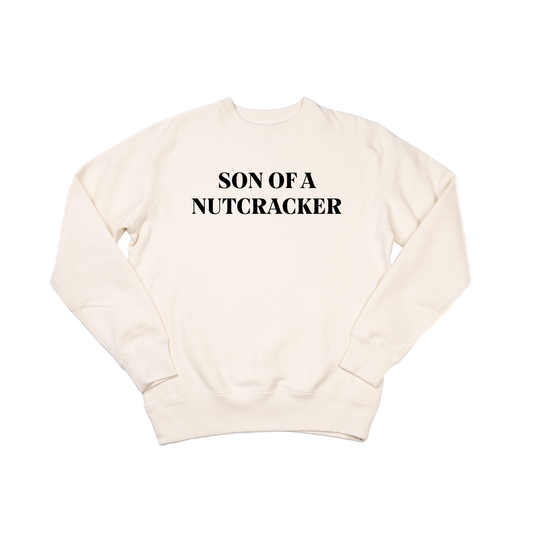Son of a Nutcracker (Black) - Heavyweight Sweatshirt (Natural)