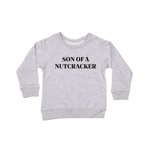Son of a Nutcracker (Black) - Kids Sweatshirt (Heather Gray)