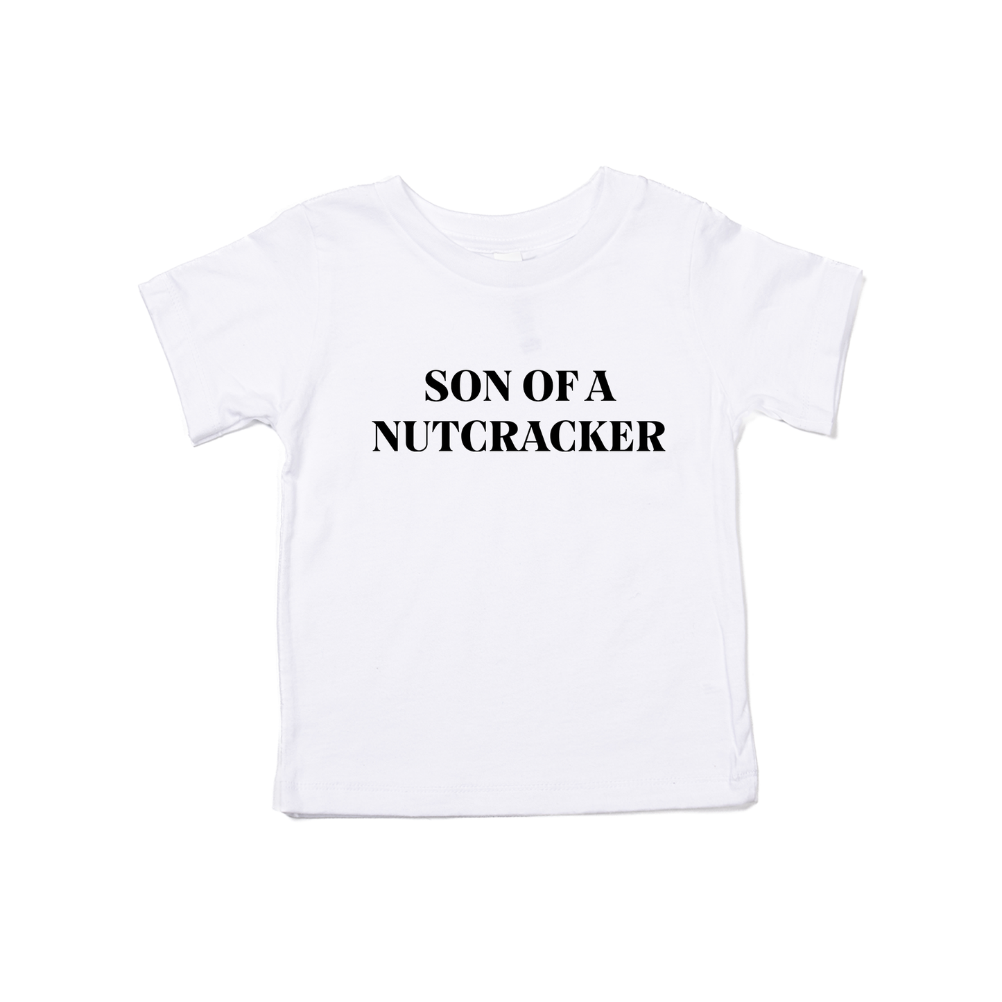 Son of a Nutcracker (Black) - Kids Tee (White)