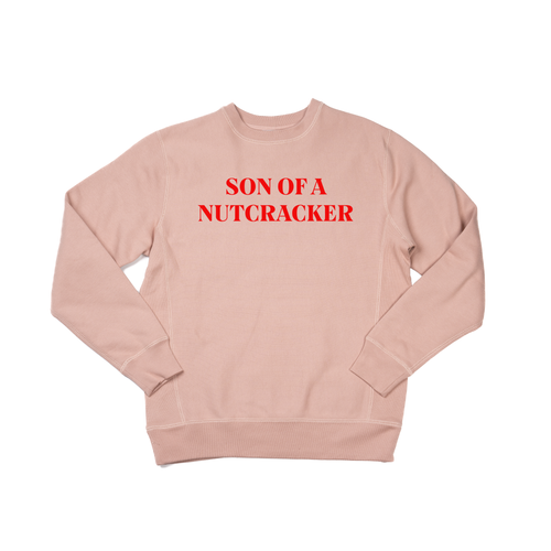Son of a Nutcracker (Red) - Heavyweight Sweatshirt (Dusty Rose)