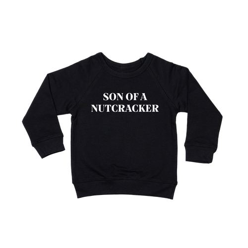 Son of a Nutcracker (White) - Kids Sweatshirt (Black)