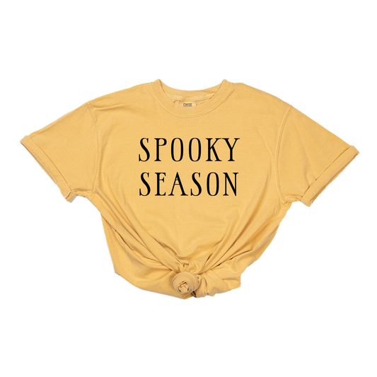 Spooky Season (Black) - Tee (Vintage Mustard, Short Sleeve)