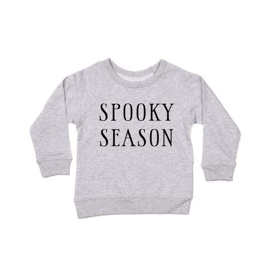 Spooky Season (Black) - Kids Sweatshirt (Heather Gray)