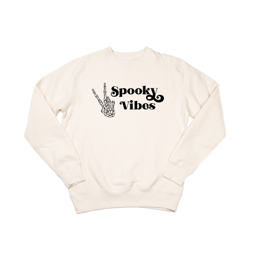 Spooky Vibes (Black) - Heavyweight Sweatshirt (Natural)