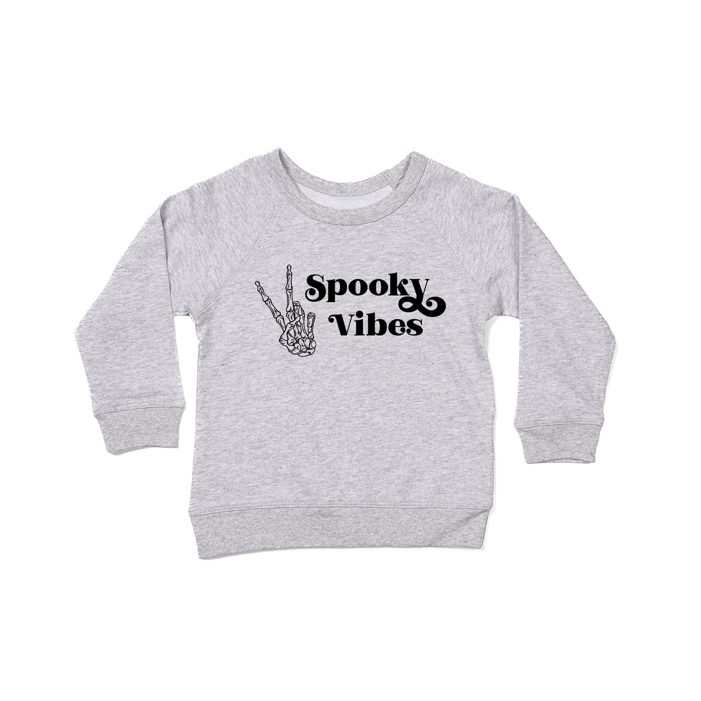 Spooky Vibes (Black) - Kids Sweatshirt (Heather Gray)