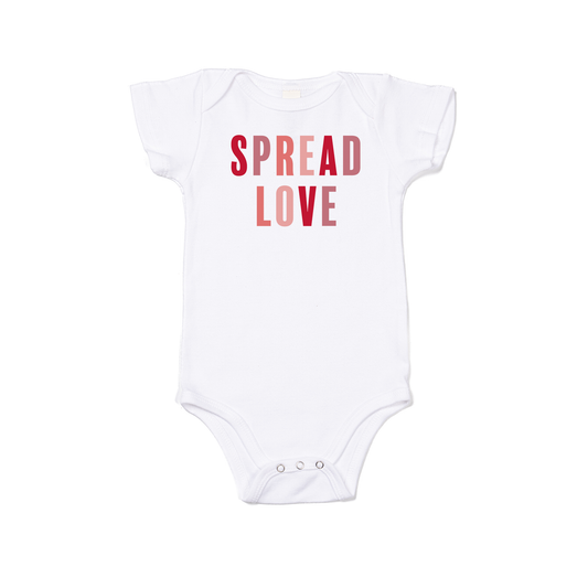 Spread Love - Bodysuit (White, Short Sleeve)