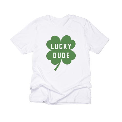 Lucky Dude (St. Patrick's,  Across Front) - Tee (White)