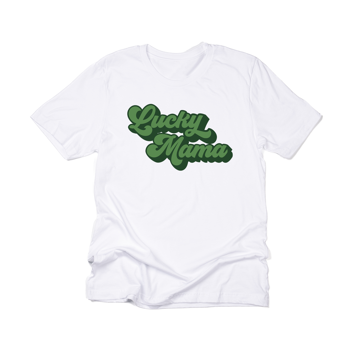 Lucky Mama (St. Patrick's,  Across Front) - Tee (White)