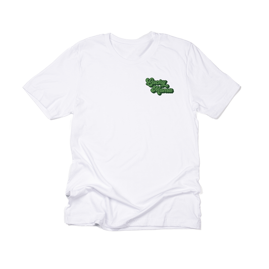 Lucky Mama (St. Patrick's,  Pocket) - Tee (White)