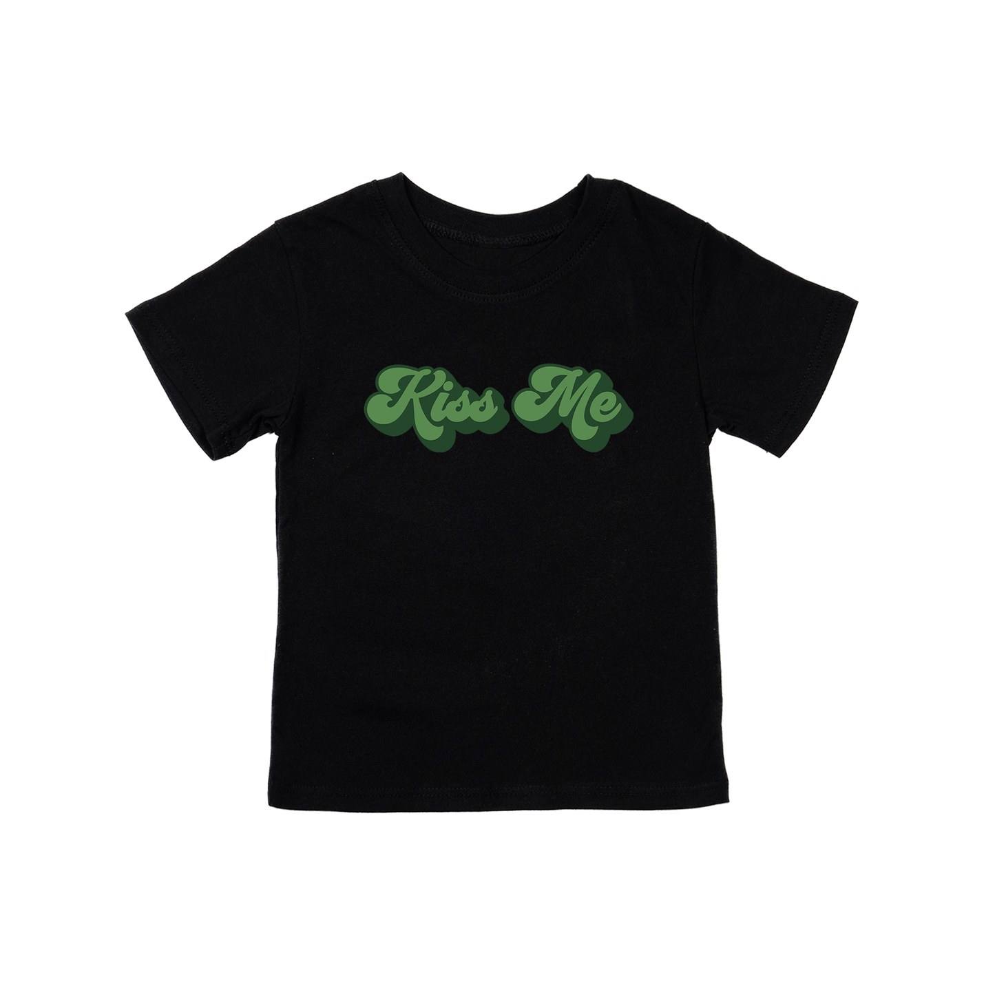 Kiss Me (St. Patrick's) - Kids Tee (Black)