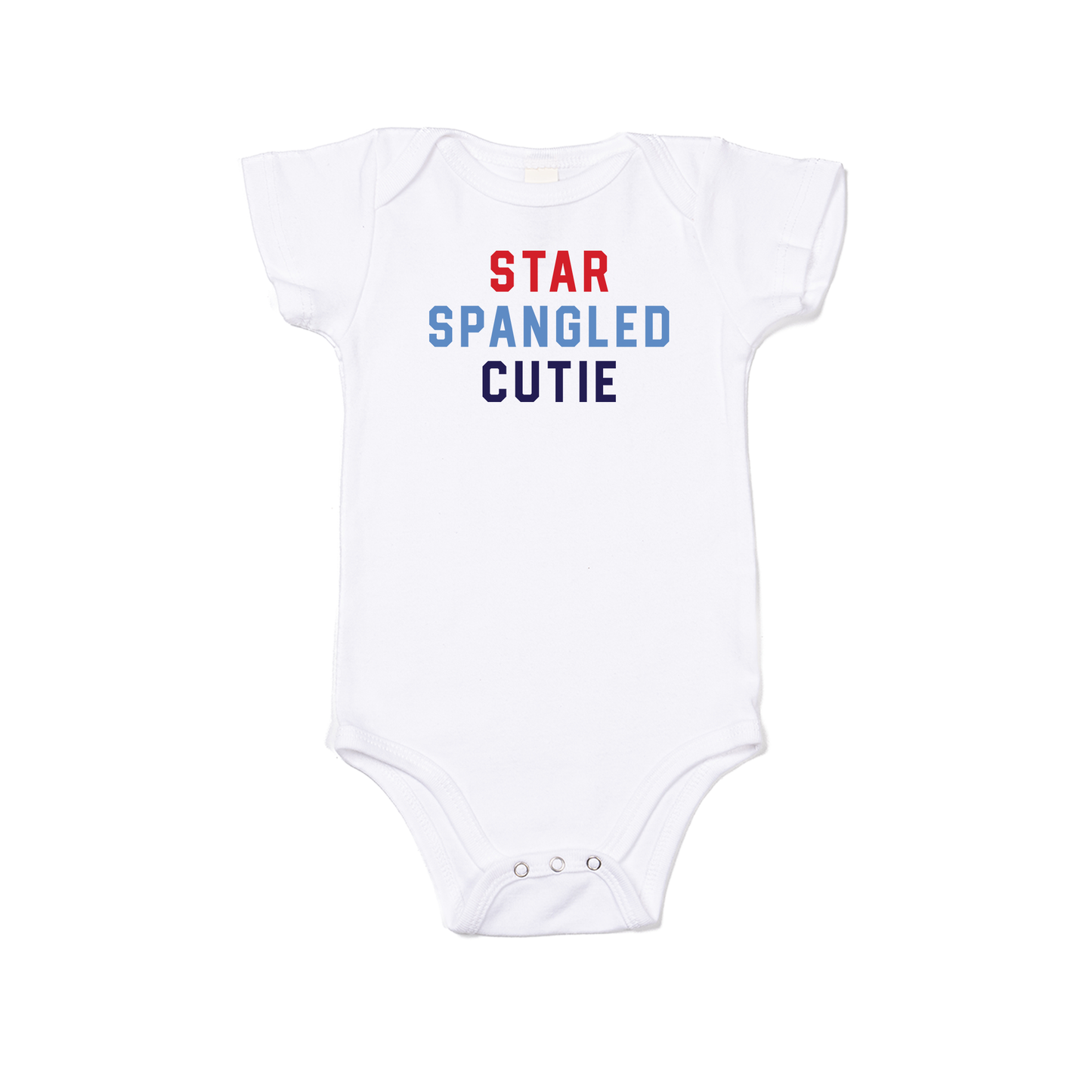 Star Spangled Cutie - Bodysuit (White, Short Sleeve)