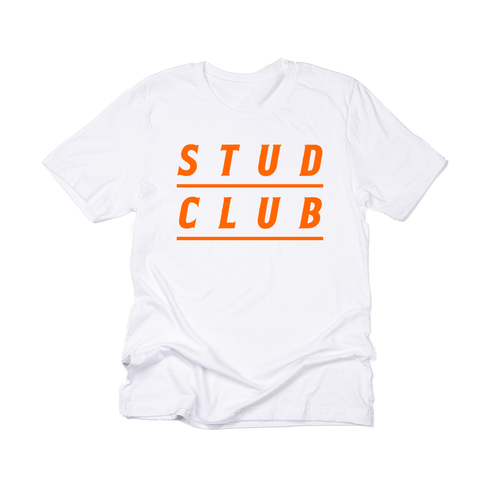STUD CLUB (Across Front) - Tee (White)