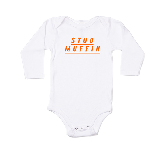 STUD MUFFIN - Bodysuit (White, Long Sleeve)