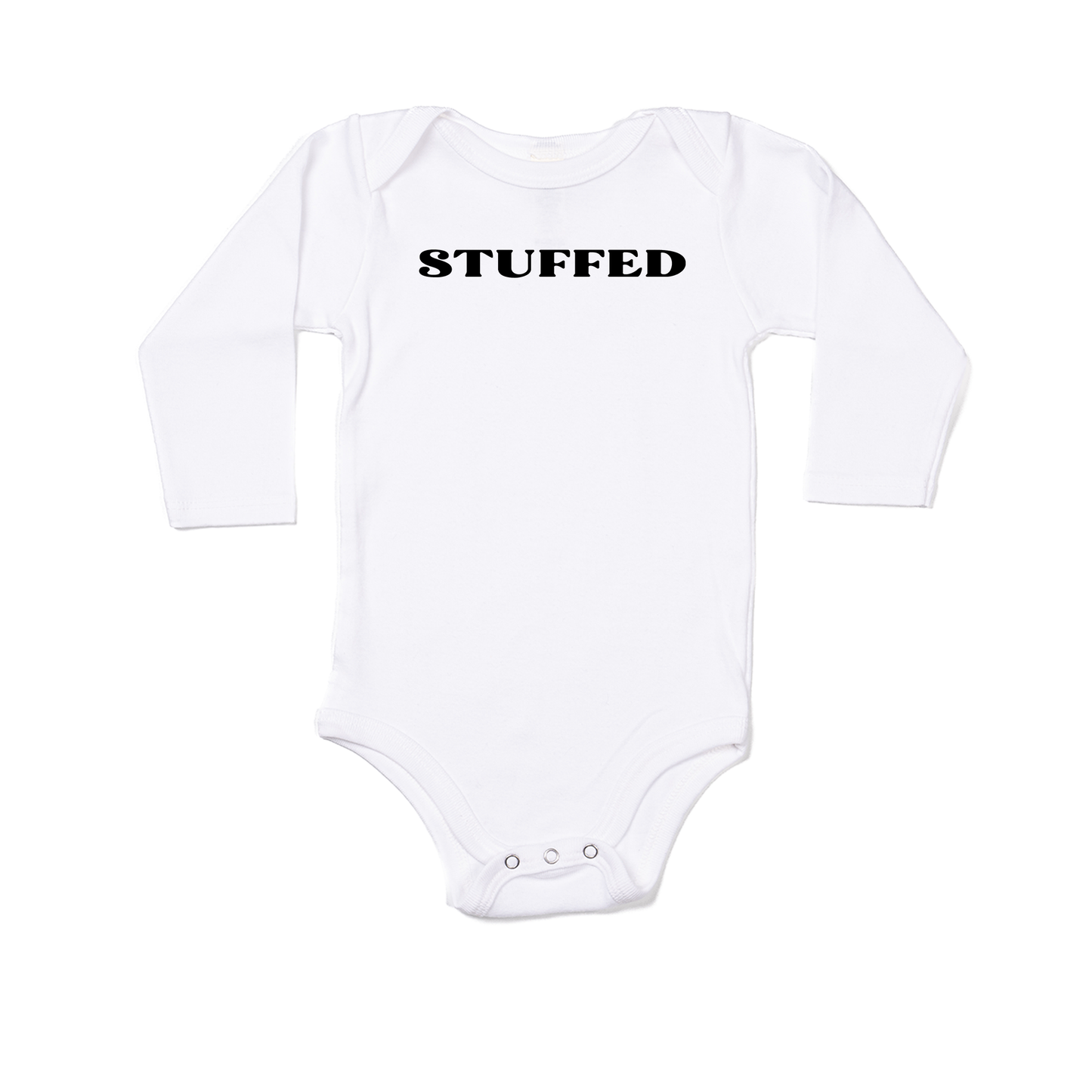 Stuffed (Black) - Bodysuit (White, Long Sleeve)