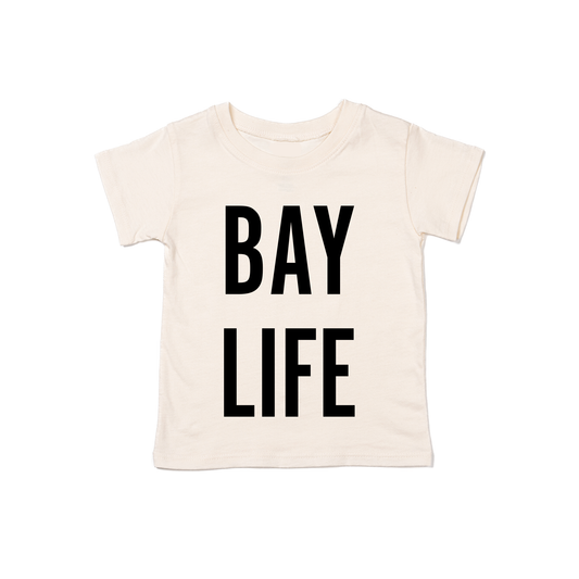 Bay Life (Black) - Kids Tee (Natural)