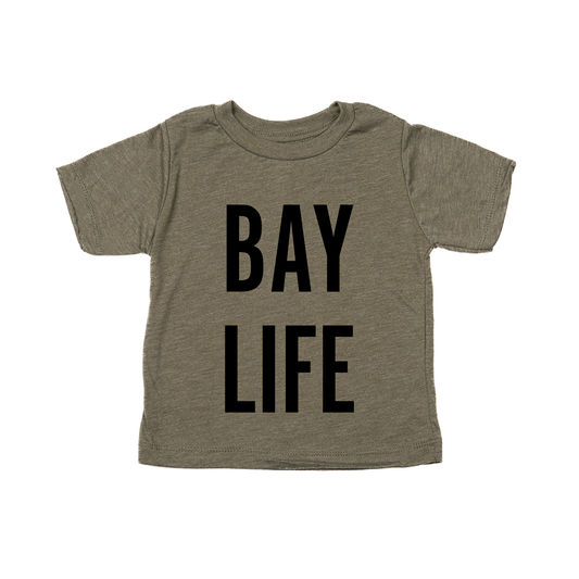 Bay Life (Black) - Kids Tee (Olive)