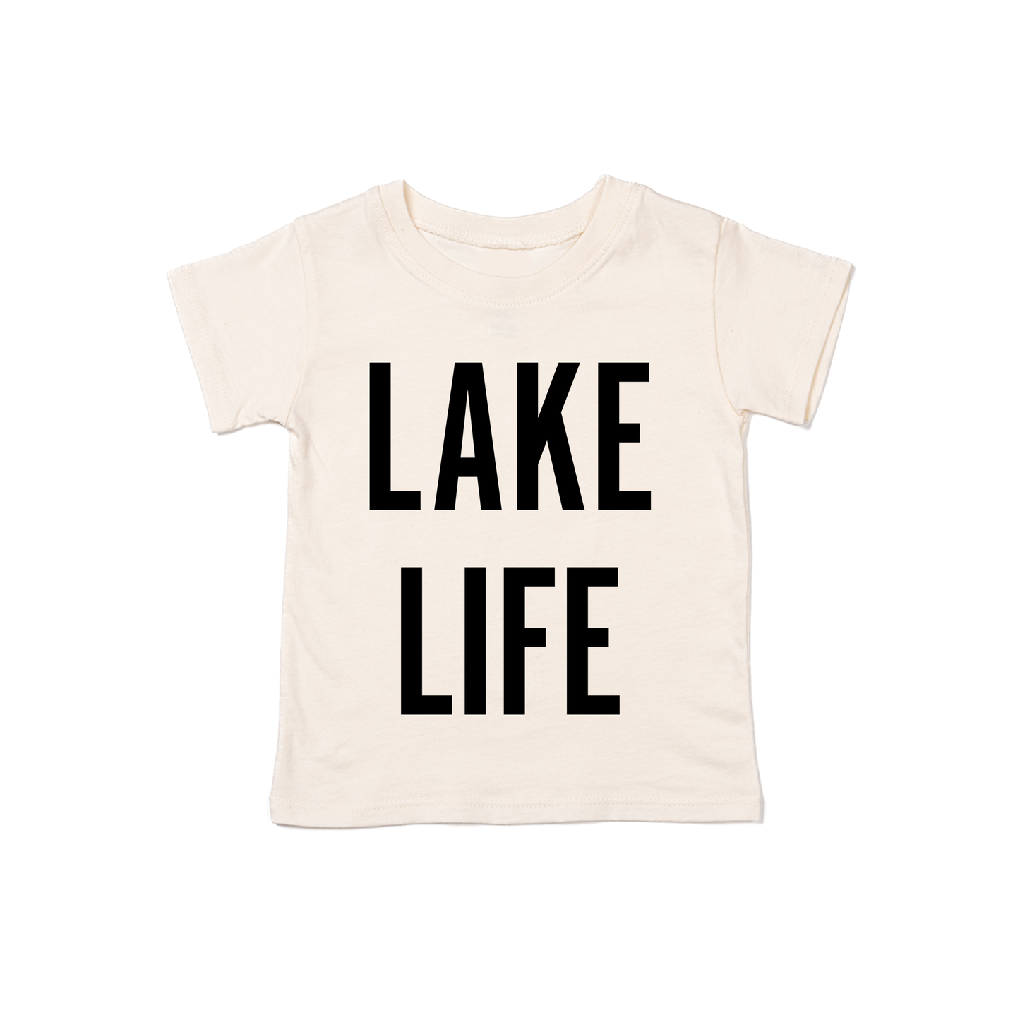 Lake Life (Black) - Kids Tee (Natural)