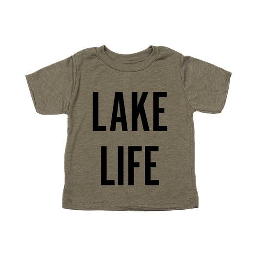 Lake Life (Black) - Kids Tee (Olive)