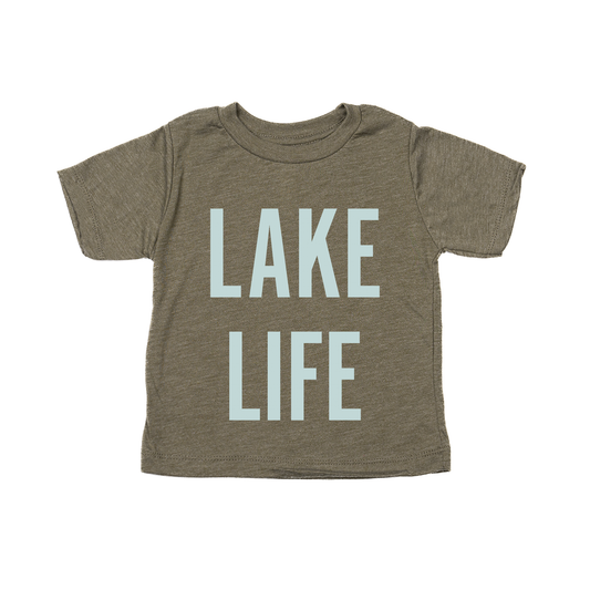 Lake Life (Sky) - Kids Tee (Olive)