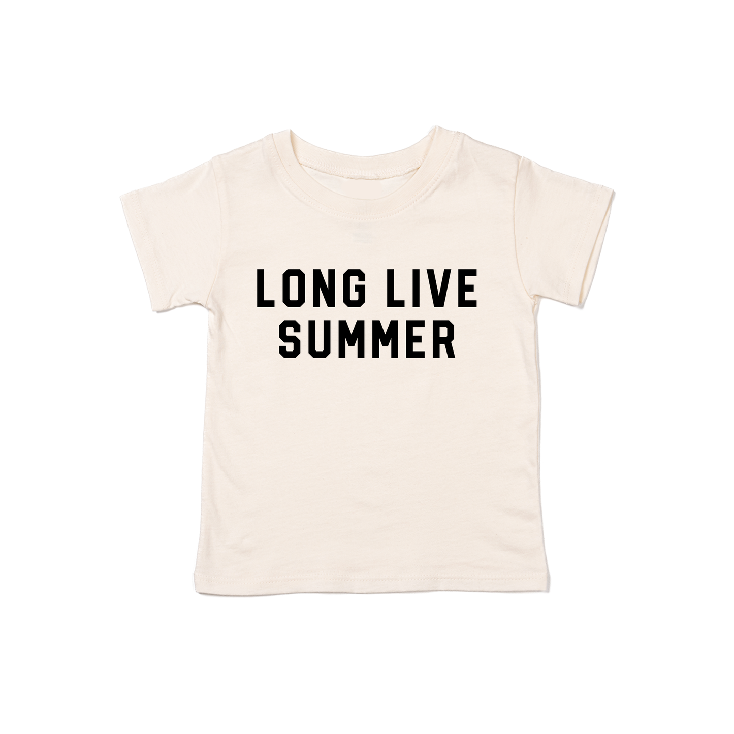 Long Live Summer (Black) - Kids Tee (Natural)