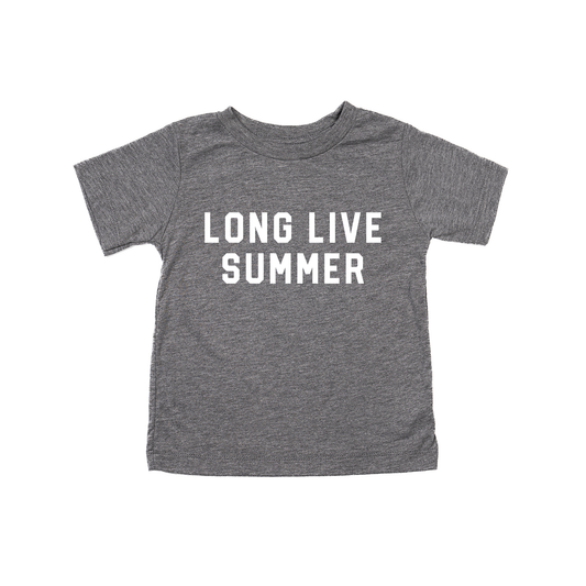 Long Live Summer (White) - Kids Tee (Gray)