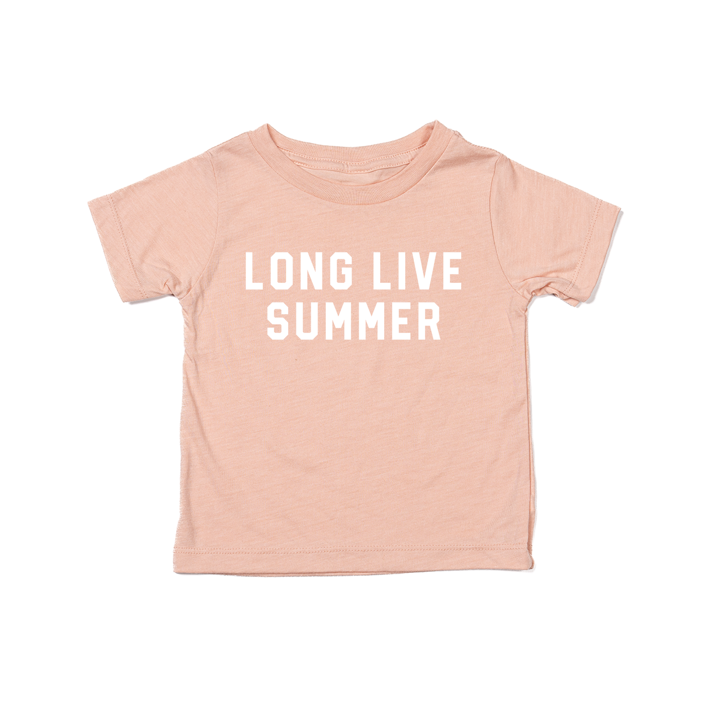 Long Live Summer (White) - Kids Tee (Peach)