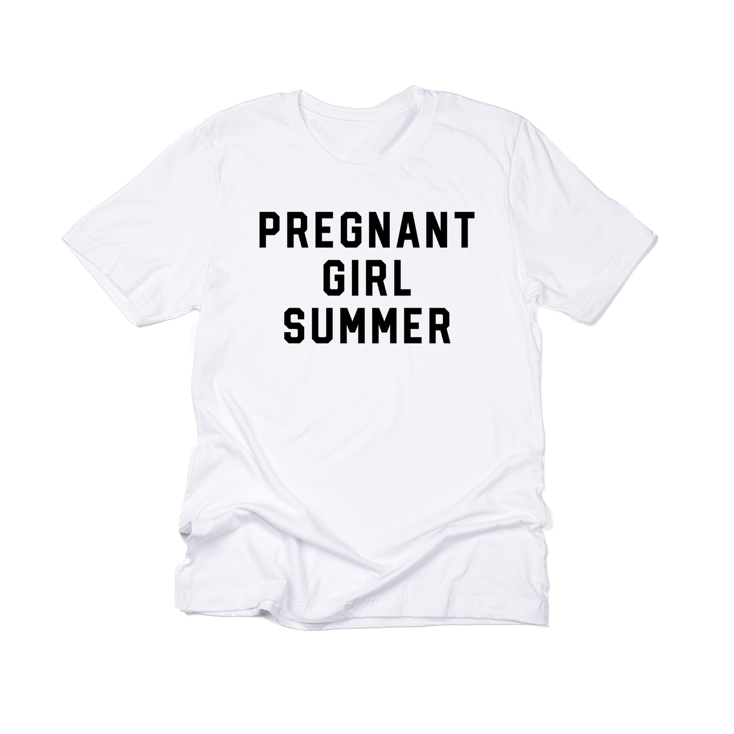 Pregnant Girl Summer (Black) - Tee (White)