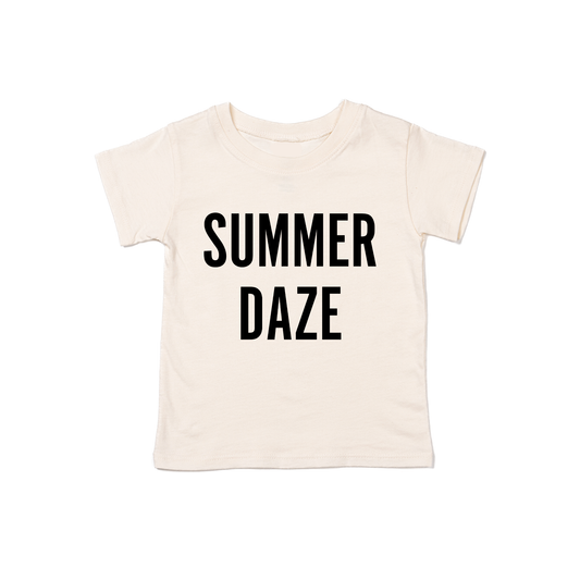 Summer Daze (Black) - Kids Tee (Natural)