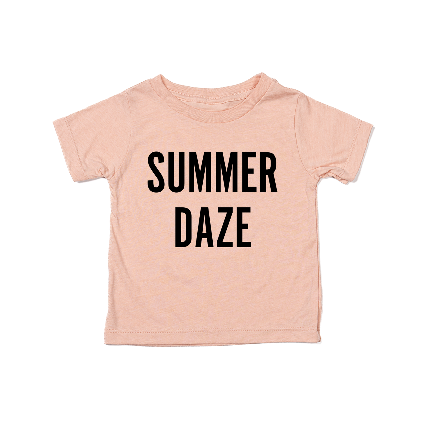 Summer Daze (Black) - Kids Tee (Peach)