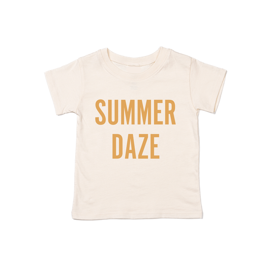 Summer Daze (Mustard) - Kids Tee (Natural)