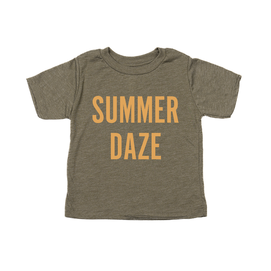 Summer Daze (Mustard) - Kids Tee (Olive)