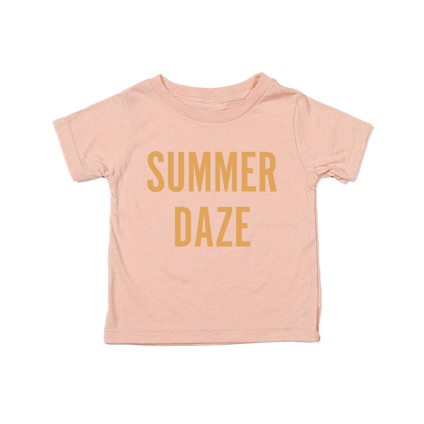 Summer Daze (Mustard) - Kids Tee (Peach)