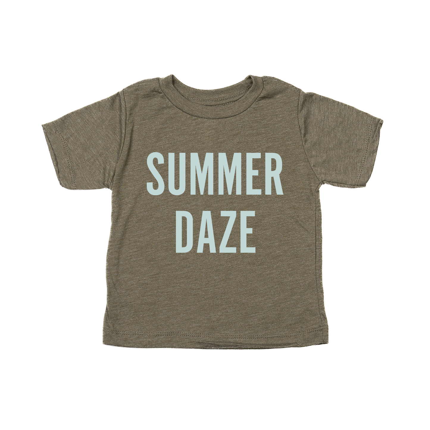 Summer Daze (Sky) - Kids Tee (Olive)