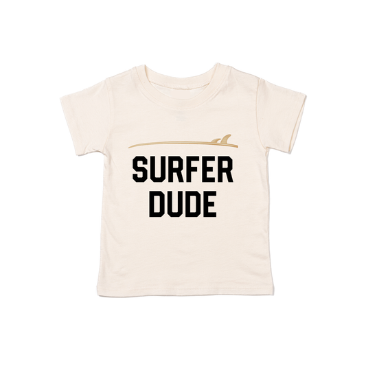 Surfer Dude (Black) - Kids Tee (Natural)