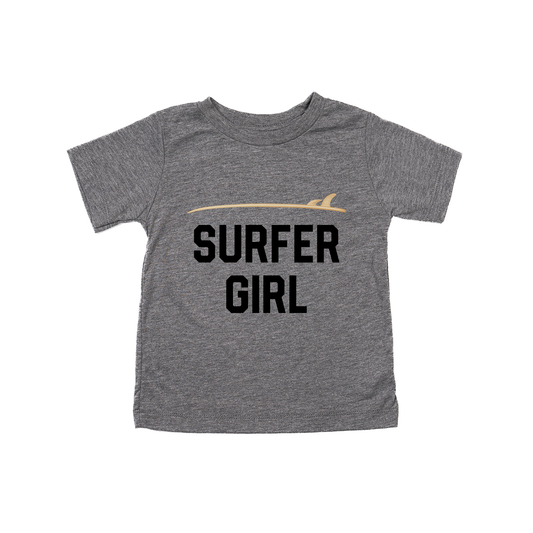 Surfer Girl (Black) - Kids Tee (Gray)