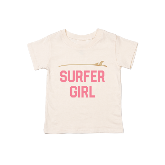 Surfer Girl (Pink) - Kids Tee (Natural)