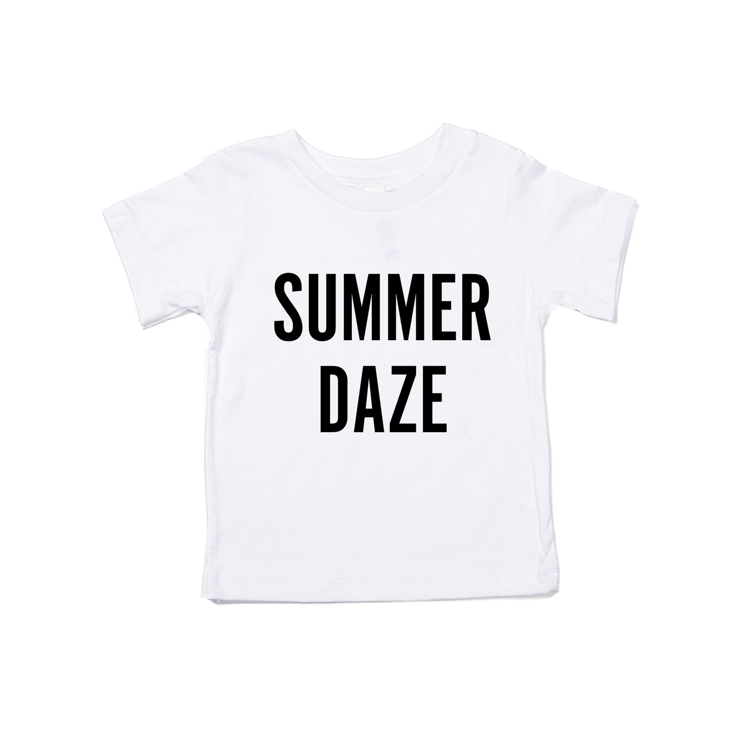 Summer Daze (Black) - Kids Tee (White)