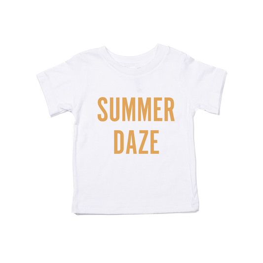 Summer Daze (Mustard) - Kids Tee (White)