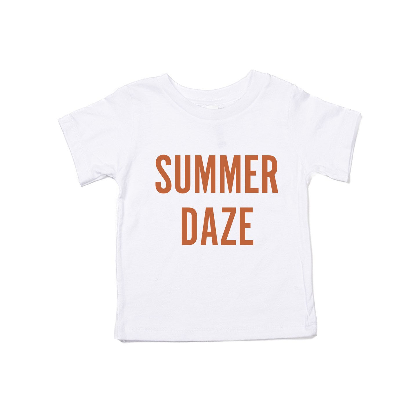 Summer Daze (Rust) - Kids Tee (White)