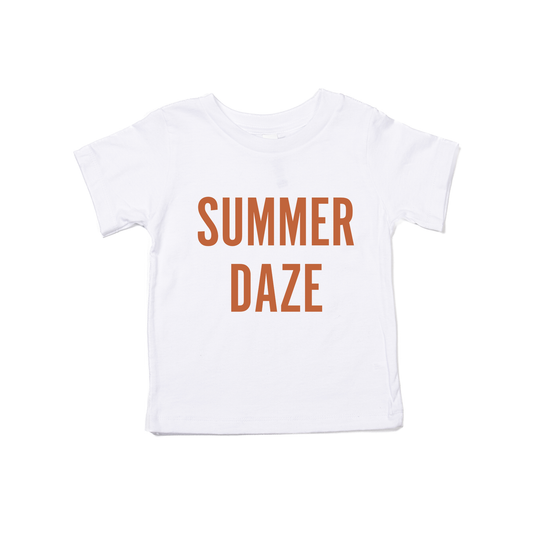 Summer Daze (Rust) - Kids Tee (White)