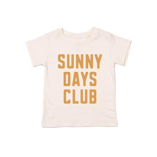 Sunny Days Club (Mustard) - Kids Tee (Natural)